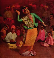 A Burmese Dancing Girl 1913. Artist: James Raeburn Middleton
