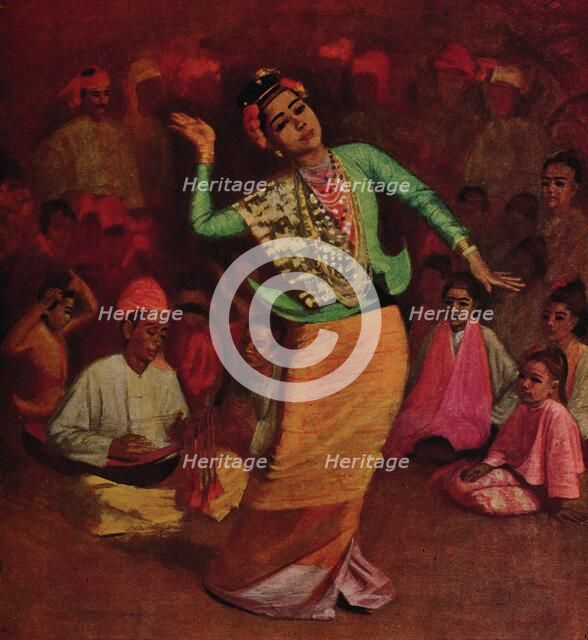 'A Burmese Dancing Girl', 1913. Artist: James Raeburn Middleton.