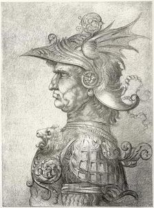 A bust of a warrior in profile, 1882