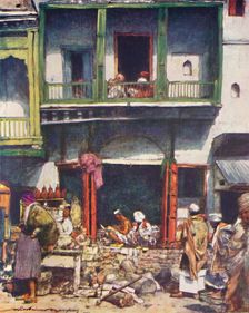 A Busy Bazaar in Delhi 1905. Artist: Mortimer Luddington Menpes