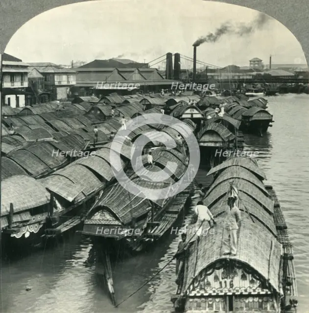 'A Busy Scene on the Pasig River, Manila, Island of Luzon, P.I. - Cascos, the Cargo Lighters and Coa Creator: Unknown.