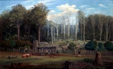 A Bush Settler’s Home in New Zealand, 1884. Creator: Samuel Stuart
