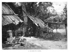 A Bushman's Home, Australia, 1886.Artist: William Thomas Smedley