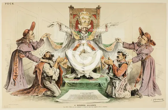 A Business Alliance, 1887. Creator: Joseph Keppler.