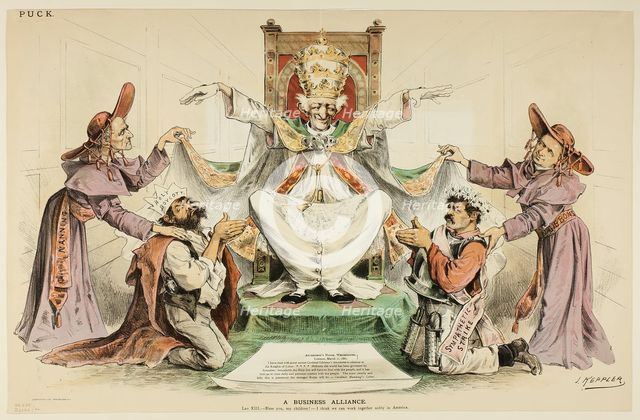 A Business Alliance, 1887. Creator: Joseph Keppler.