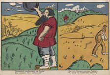 A butcher came along to Lodz, we said: Good day, Sir. Well, Radom is near Lodz..., 1914 - 1915. Creator: Kazimir Malevich