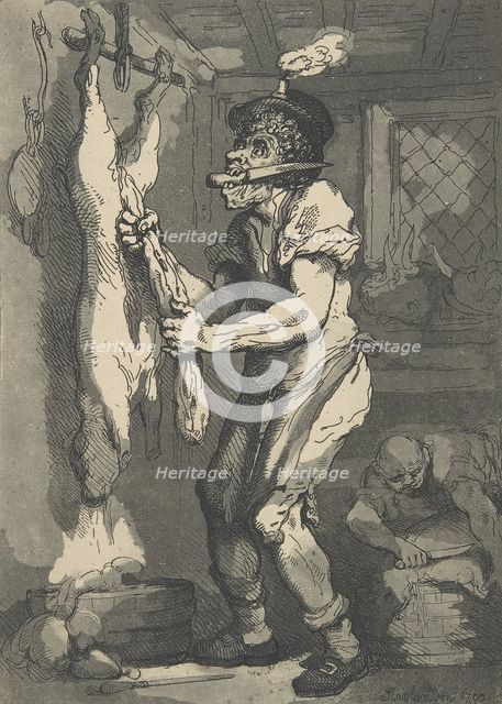 A Butcher, January 1, 1790., January 1, 1790. Creator: Thomas Rowlandson.