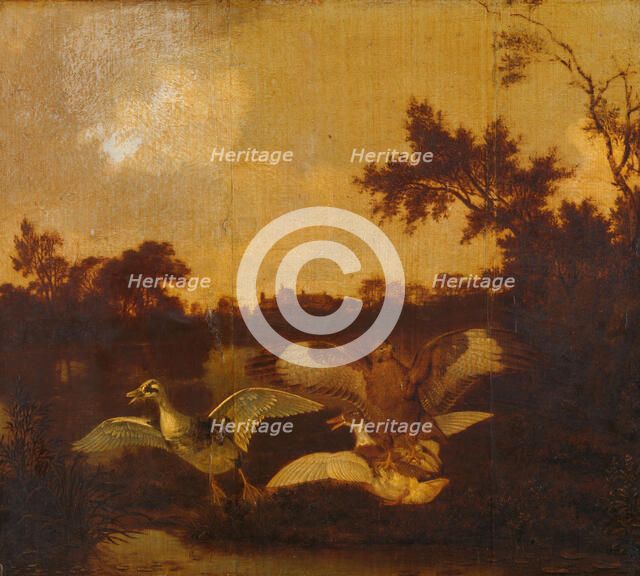 A Buzzard Attacks two Ducks, c.1635-c.1678. Creator: Dirck Wijntrack.