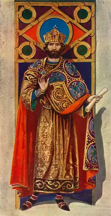A Byzantine Emperor of the Eighth and Ninth Centuries, A.D. 1924. Creator: Herbert Norris