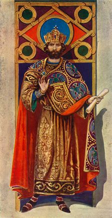 A Byzantine Emperor of the Eighth and Ninth Centuries, A.D. 1924. Creator: Herbert Norris