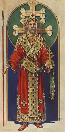 A Byzantine Emperor of the Tenth, Eleventh and Twelfth Centuries, A.D. 1924. Creator: Herbert Norris