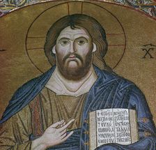 A Byzantine mosaic of Christ Pantocrator, 11th century