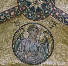 A byzantine mosaic of the Archangel Raphael, 11th century