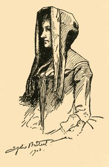 A Camlet Hood; taken from an Orginal Garment, c1702 1903, (1937). Creator: Sophie B Steel