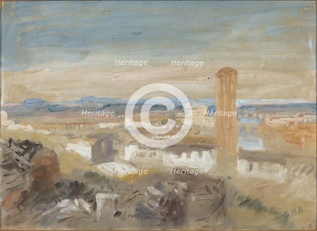 A Campanile among Ruins. Creator: Hercules Brabazon Brabazon.