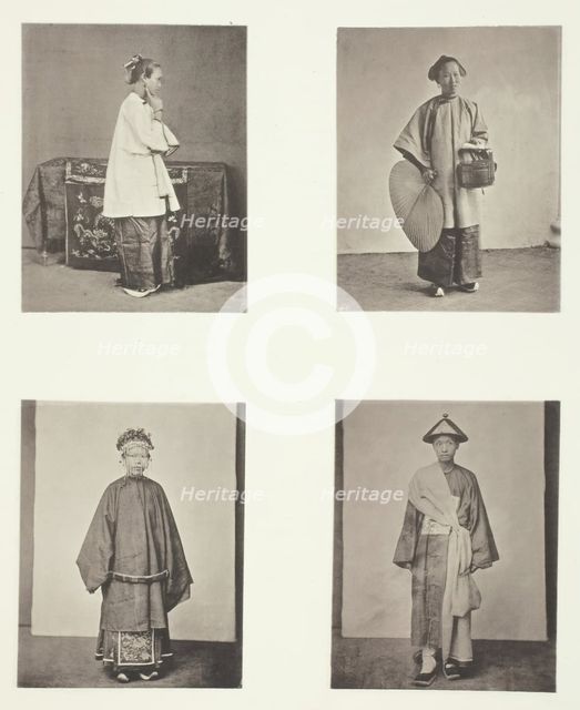 A Canton Lady; The Lady's Maid; A Bride and Bridegroom, c. 1868. Creator: John Thomson.