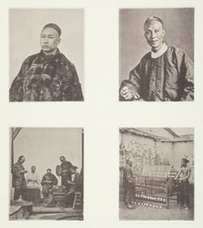 A Cantonese Gentleman; A Cantonese Gentleman; Schroffing Dollars; Reeling Silk, c. 1868. Creator: John Thomson