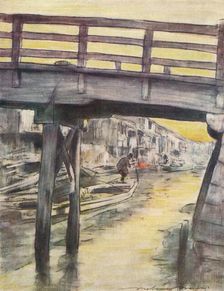A Canal in Osaka c1887, (1901). Artist: Mortimer L Menpes