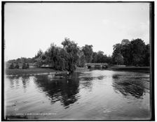 A Canal on Belle Isle, Detroit, between 1890 and 1901. Creator: Unknown