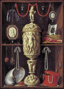 A Cabinet with Objects of Art, 1665-1667. Creator: Georg Hainz