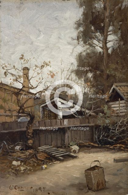 A California Back Yard, 1894. Creator: Charles Conner.