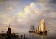 A Calm 1852. Artist: Hermanus Koekkoek