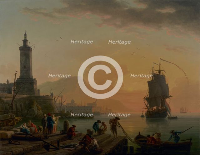 A Calm at a Mediterranean Port, 1770. Creator: Claude-Joseph Vernet.