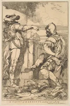 A Captain of Banditti Sending Out a Party (from Fifteen Etchings Dedicated to ..., December 8, 1778. Creator: John Hamilton Mortimer