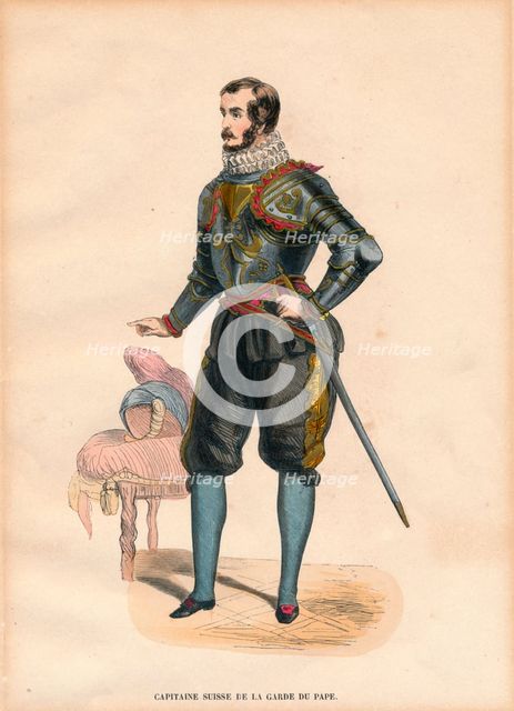 A Captain of the Pope's Swiss Guard, c.1900s. Artist: Unknown
