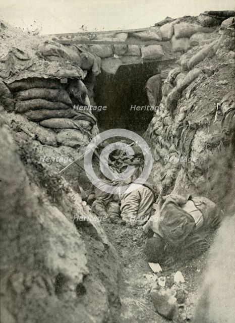 'A Captured German Trench', (1919).  Creator: Unknown.
