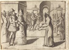 A Capucin bringing the thanks of the King of Bavaria [recto], 1612. Creator: Jacques Callot