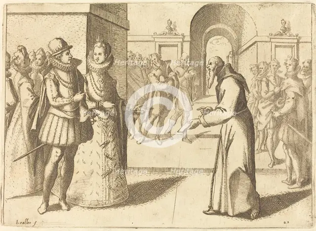 A Capucio Bringing Thanks of the King of Bavaria, 1612. Creator: Jacques Callot.