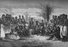A Cape Coast King and his Court c1880