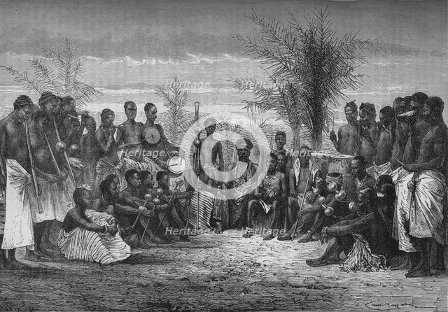 'A Cape Coast King and his Court', c1880. Artist: Unknown.