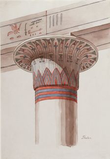 A Capital from Thebes, 1829. Creator: Friedrich Maximilian Hessemer