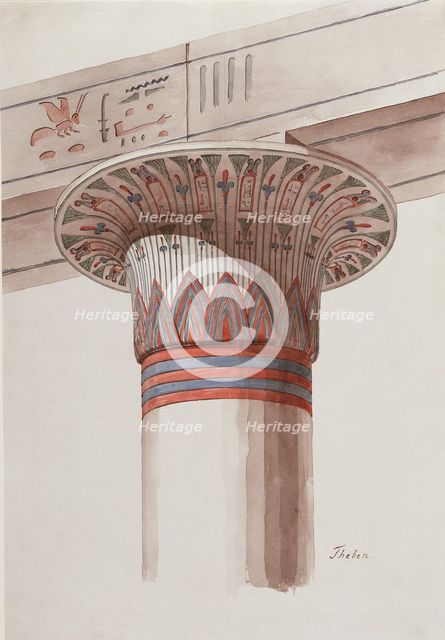 A Capital from Thebes, 1829. Creator: Friedrich Maximilian Hessemer.