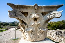 A capital in the Greek Agora of Athens, Greece. Creator: Samuel Magal