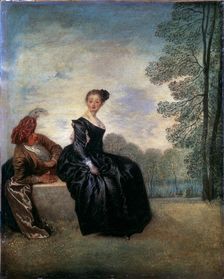 A Capricious Woman (La Boudeuse) 1718. Artist: Jean-Antoine Watteau