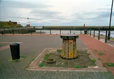 A capstan in the harbour, Maryport, Cumbria, 1999. Artist: P Williams