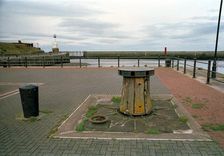 A capstan in the harbour, Maryport, Cumbria, 1999. Artist: P Williams