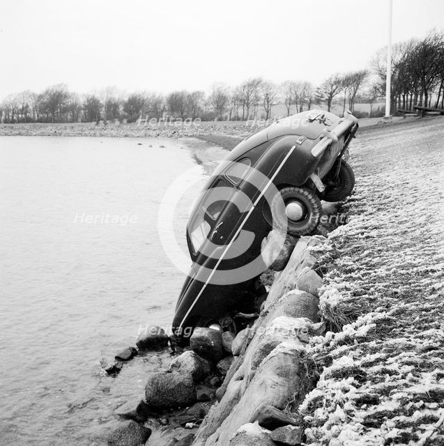 A car accident, Landskrona, Sweden, 1959. Creator: Unknown.