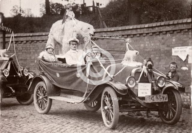 A car advertising Fox's Glacier Mints at a gala, 1926. Artist: Unknown