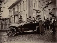 A car at the office of the Znamensky glass factory, 1880-1917. Creator: IA Driakhlov