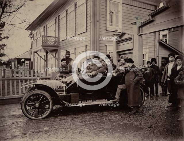 A car at the office of the Znamensky glass factory, 1880-1917. Creator: IA Driakhlov.