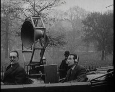 A Car on the Road Equipped with a Radio, an Aerial, and Speakers, 1922. Creator: British Pathe Ltd