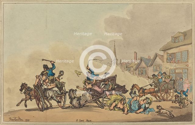 A Cart Race, 1788. Creator: Thomas Rowlandson.