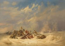 A Caravan overtaken by a Storm in the Desert, 1855. Creator: Niels Simonsen