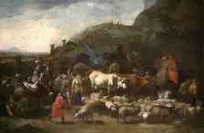 A Caravan robbed by Tartars, 17th century. Creator: Jan van Ossenbeck