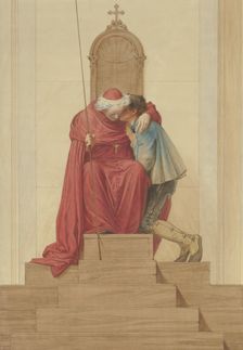 A Cardinal Penitenziario Maggiore, during Holy Week at St. Peter's in Rome, 1855. Creator: Eduard von Steinle