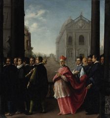 A Cardinal's Procession, 1621. Creator: Ottavio Mario Leoni